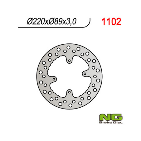 NG TARCZA HAMULCOWA PRZÓD HONDA CR 80/85,CRF150R '07-'21 (220X88X3)(4X6,50MM)