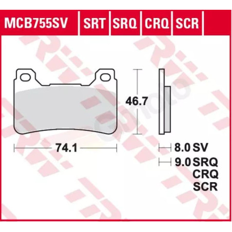 TRW ZF KLOCKI HAMULCOWE KH390 HONDA CBR 600RR 05-16, CBR 1000 FIREBLADE 04-16, PRZÓD SPIEK METALICZNY SINTER RACING
