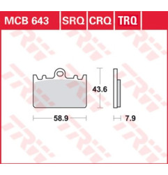 TRW ZF KLOCKI HAMULCOWE KH180 SINTER RACING KAWASAKI ZXR 400L 91-03, PRZÓD