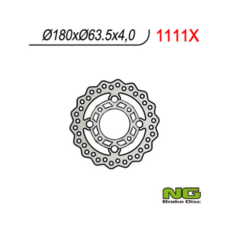 NG TARCZA HAMULCOWA PRZÓD KTM QUAD 450/505/525 (180X63,5X4) WAVE