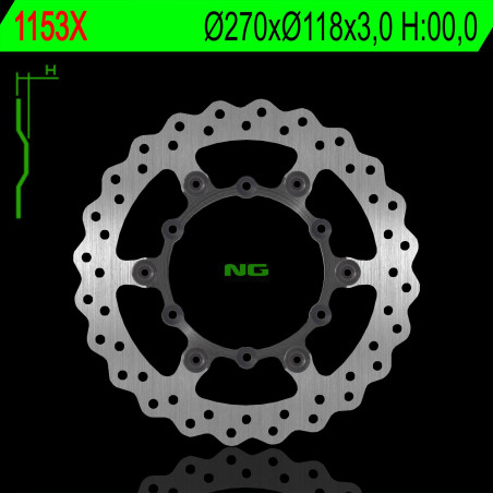 NG TARCZA HAMULCOWA PRZÓD YAMAHA YZF 250/400/426/450 '98-'24, YZ 125/250, WR 250/400/426/450F PŁYWAJĄCA (6X6,5MM) WAVE