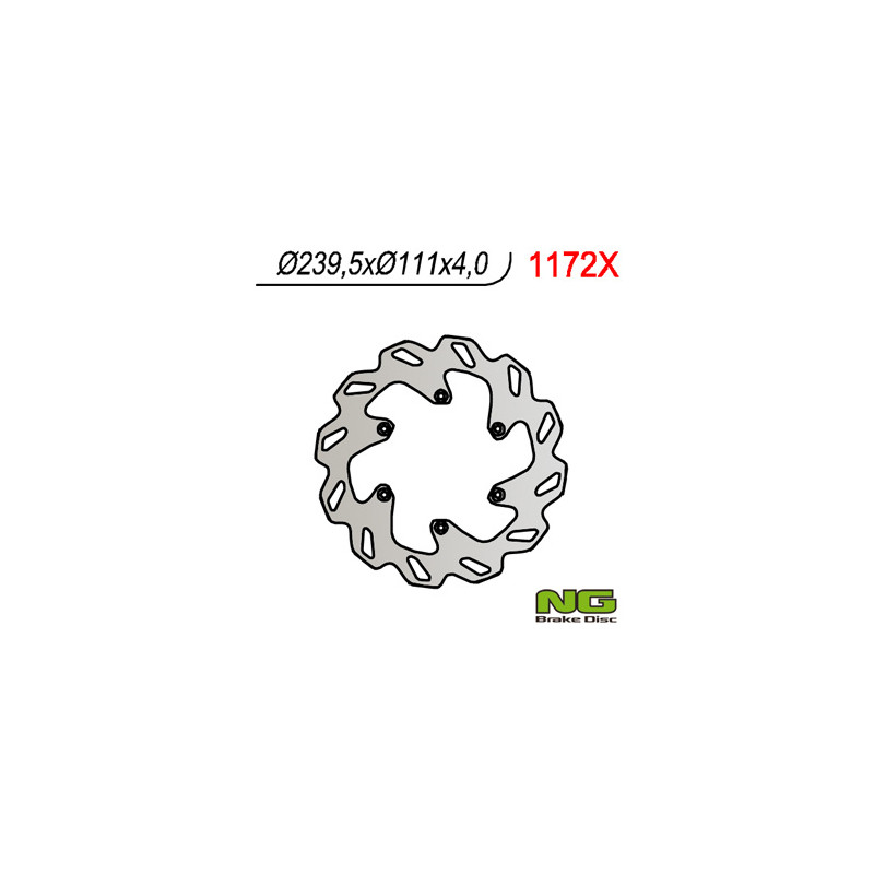 NG TARCZA HAMULCOWA TYŁ KTM 690 '06-'15 (240X111X4) (6X6,5MM) NG TARCZA HAMULCOWA TYŁ KTM 690 '06-'15 (240X111X4) (6X6,5MM)