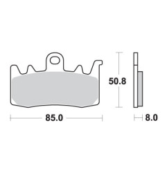 SBS KLOCKI HAMULCOWE KH630 RACING DUAL SINTER KOLOR ZŁOTY TARCZA LEWA PRZÓD PASUJE DO: APRILIA, BMW, DUCATI