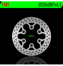 NG TARCZA HAMULCOWA TYŁ HYOSUNG GT 125/250/650 (230X87X4,2) (6X10,5MM)