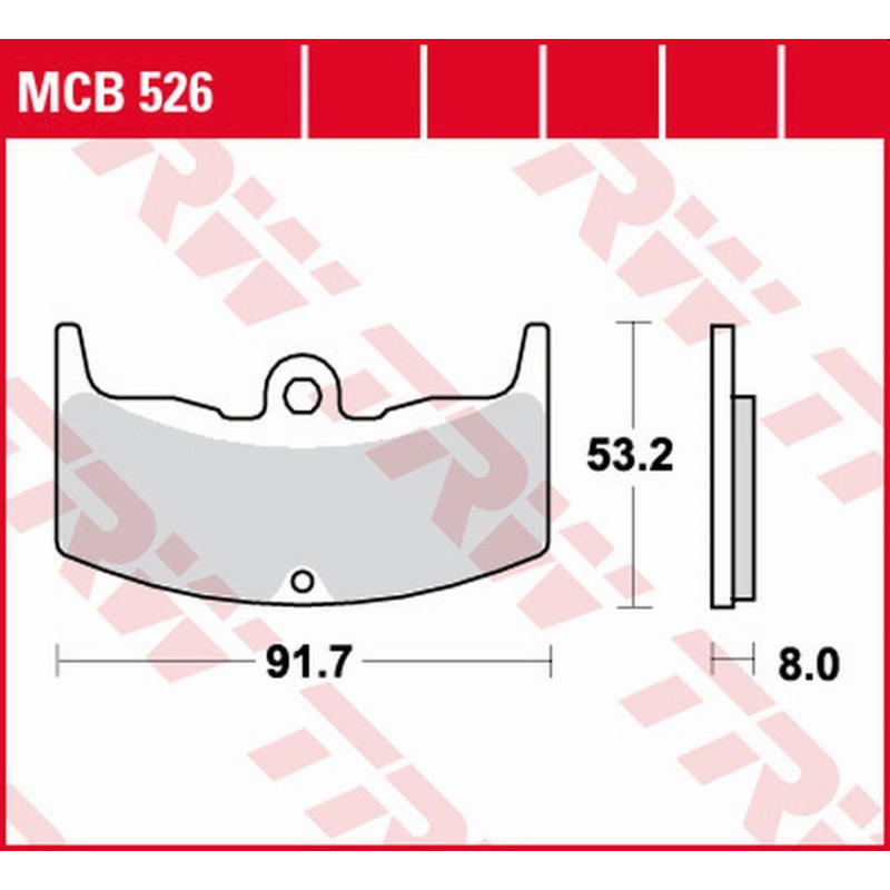 TRW ZF KLOCKI HAMULCOWE KH080 ORGANIC HONDA VT 250F '83-'87, CBX 400F '82-'84, VT 500E '83-'85, CBX 550 '82-'84 PRZÓD