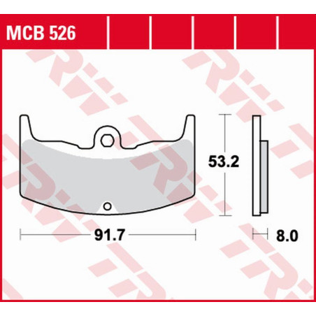 TRW ZF KLOCKI HAMULCOWE KH080 ORGANIC HONDA VT 250F '83-'87, CBX 400F '82-'84, VT 500E '83-'85, CBX 550 '82-'84 PRZÓD