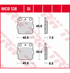 TRW ZF KLOCKI HAMULCOWE KH084 SINTER STREET HONDA ATC 250R '82-'84, ATC 350X '85-, SUZUKI RM 125 '88