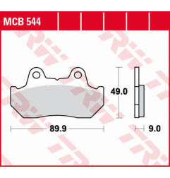 TRW ZF KLOCKI HAMULCOWE KH069 KH069/2/3 ORGANIC HONDA CBX 125F '84-'88, CN 250 HELIX '86-'99, NSR 250/400R '85-'86