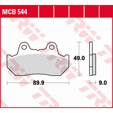 TRW ZF KLOCKI HAMULCOWE KH069 KH069/2/3 ORGANIC HONDA CBX 125F '84-'88, CN 250 HELIX '86-'99, NSR 250/400R '85-'86