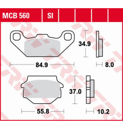 TRW ZF KLOCKI HAMULCOWE KH SINTER OFFROAD KAWASAKI KFX 250 '87-'04, KEF 300 LAKOTA '95-'03, SUZUKI LT-R 250 '87-'90