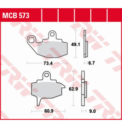 TRW ZF KLOCKI HAMULCOWE KH130 ORGANIC KAWASAKI KX 125/250/500 '87-'88, KLR 650 '87-'88, PRZÓD