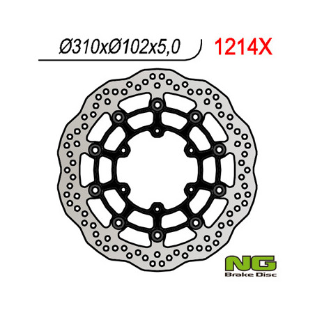 NG TARCZA HAMULCOWA PRZÓD SUZUKI GSXR 600 '08-'18, GSXR 750 '08-'18, GSXR 1000 '09-'16, GSX 750Z '08-'14 WAVE PŁYWAJĄCA