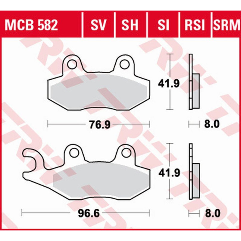 TRW ZF KLOCKI HAMULCOWE KH135 SINTER OFFROAD KAWASAKI KLX 125 '10-'13, KX 125/250/500 '89-'93, KDX 200/250 '93-'94 TRW ZF KLOCKI HAMULCOWE KH135 SINTER OFFROAD KAWASAKI KLX 125 '10-'13, KX 125/250/500 '89-'93, KDX 200/250 '93-'94
