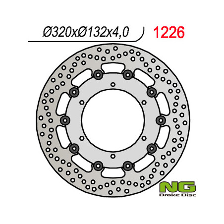 NG TARCZA HAMULCOWA PRZÓD YAMAHA XT660 X '04-'16 320 MM (320X132X4) (PŁYWAJĄCA)(6x8,50mm)