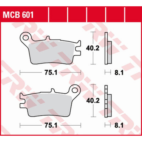 TRW ZF KLOCKI HAMULCOWE KH153 ORGANIC HONDA CRM 250R '89-'90 TYŁ