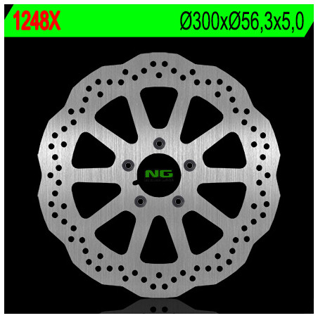 NG TARCZA HAMULCOWA PRZÓD HARLEY DAVIDSON 883/1200/1450/1584/1690/1800 (300X56,3X5) (5X8,5MM) WAVE