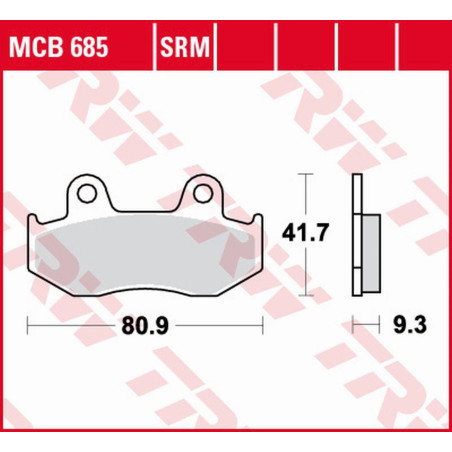 TRW ZF KLOCKI HAMULCOWE KH411 SINTER HONDA SCV 110 LEAD '08-'09, CH 125 SPACY '94-'99, PS 125/150 '06-'13