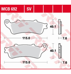 TRW ZF KLOCKI HAMULCOWE KH142 SINTER STREET HONDA ST 1100 PAN EUROPEAN '96-'02, NTV/NX 650 '88-'97