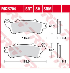TRW ZF KLOCKI HAMULCOWE KH281 SINTER HONDA NSS 250 JAZZ '01-'04, FJS 400 SILVERWING '06-'08