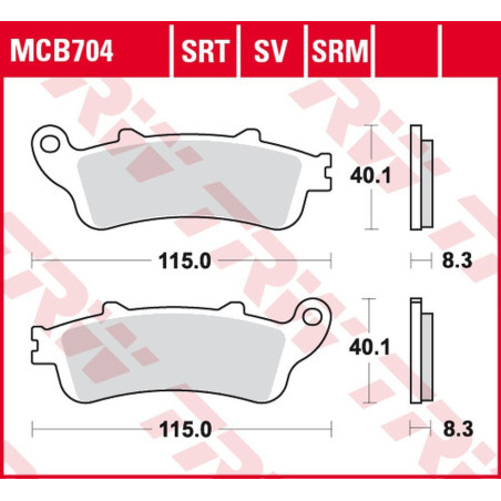 TRW ZF KLOCKI HAMULCOWE KH281 SINTER HONDA NSS 250 JAZZ '01-'04, FJS 400 SILVERWING '06-'08