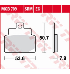 TRW ZF KLOCKI HAMULCOWE KH301 ORGANIC SCARABEO 4T 100 '01-'09, COMPANY 125 '09-'13, LEONARDO 125 '99-'05