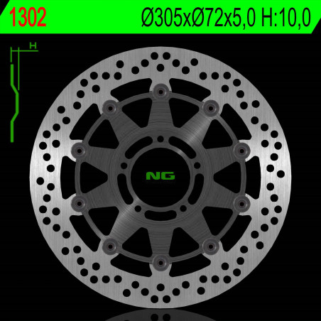 NG TARCZA HAMULCOWA PRZÓD DUCATI HYPERMOTARD 796 '10-'13, HYPERMOTARD EVO 1100 '07-'12