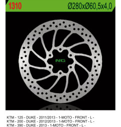 NG TARCZA HAMULCOWA PRZÓD KTM 125/200 DUKE '11-'13, 390 DUKE '13-'14 (280X60,5X4,0) (6X10,25MM)