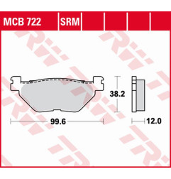 TRW ZF KLOCKI HAMULCOWE KH319 SINTER YAMAHA XP 500/530 T-MAX '01-'18, TDM 900 '02-'14, XV/XVS 950 '09-'18