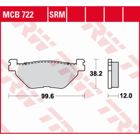 TRW ZF KLOCKI HAMULCOWE KH319 SINTER YAMAHA XP 500/530 T-MAX '01-'18, TDM 900 '02-'14, XV/XVS 950 '09-'18