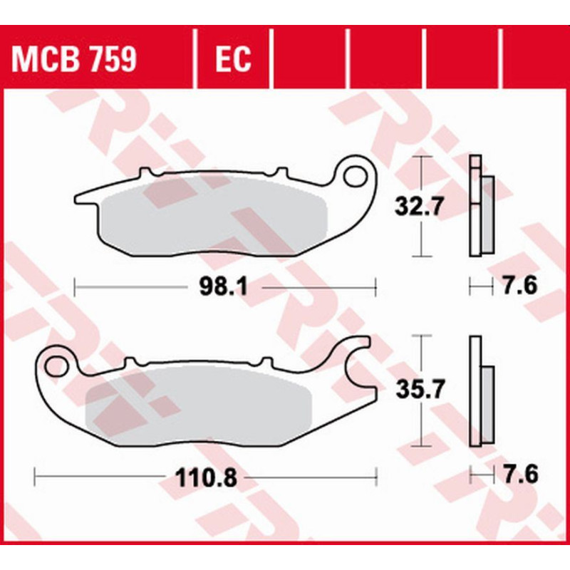TRW ZF KLOCKI HAMULCOWE KH375 ECO ORGANIC HONDA CBF 125 '09-'16, CBR 125R '04-'17, Z 125 MONKEY '18