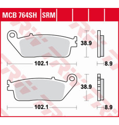 TRW ZF KLOCKI HAMULCOWE KH142 SINTER STREET BMW C 650 '12-'18, HONDA VT 600 SHADOW '94-'99, CB/CBR 650 '14-'20, NTV 650