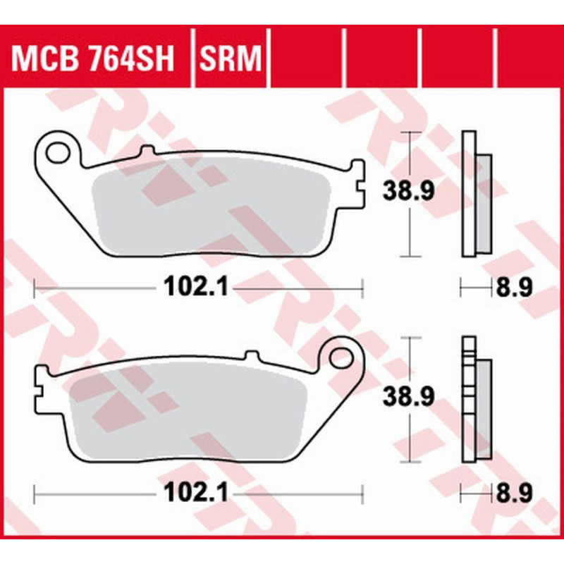TRW ZF KLOCKI HAMULCOWE KH142 SINTER STREET BMW C 650 '12-'18, HONDA VT 600 SHADOW '94-'99, CB/CBR 650 '14-'20, NTV 650