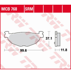 TRW ZF KLOCKI HAMULCOWE KH408 SINTER BETA EVO 80 '09-, PRZÓD, YAMAHA YP 400 MAJESTY '04-'13, XP 500 T-MAX '04-'11 TYŁ