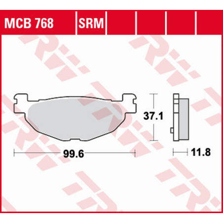 TRW ZF KLOCKI HAMULCOWE KH408 SINTER BETA EVO 80 '09-, PRZÓD, YAMAHA YP 400 MAJESTY '04-'13, XP 500 T-MAX '04-'11 TYŁ
