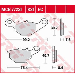 TRW ZF KLOCKI HAMULCOWE KH401 SINTER OFFROAD SUZUKI RM 85/L '05-, TYŁ