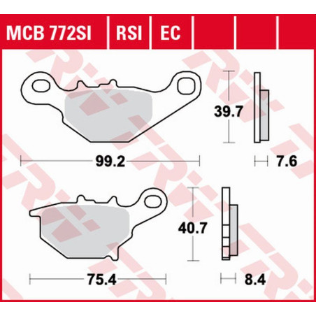 TRW ZF KLOCKI HAMULCOWE KH401 SINTER OFFROAD SUZUKI RM 85/L '05-, TYŁ