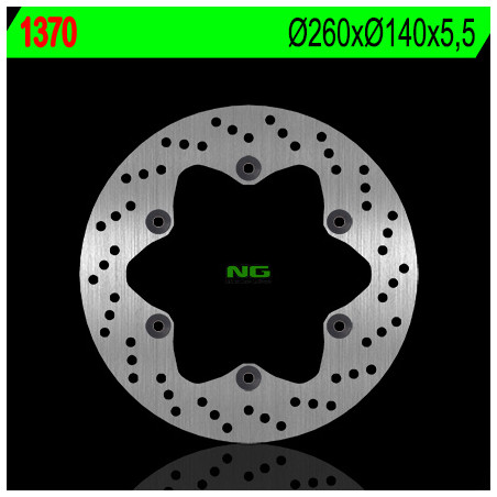 NG TARCZA HAMULCOWA TYŁ SUZUKI B-KING / ABS 1300 '08-'11, B-KING KONZEPT 1300 '12-'13 (260X140X5,5MM) (6X10,25MM)