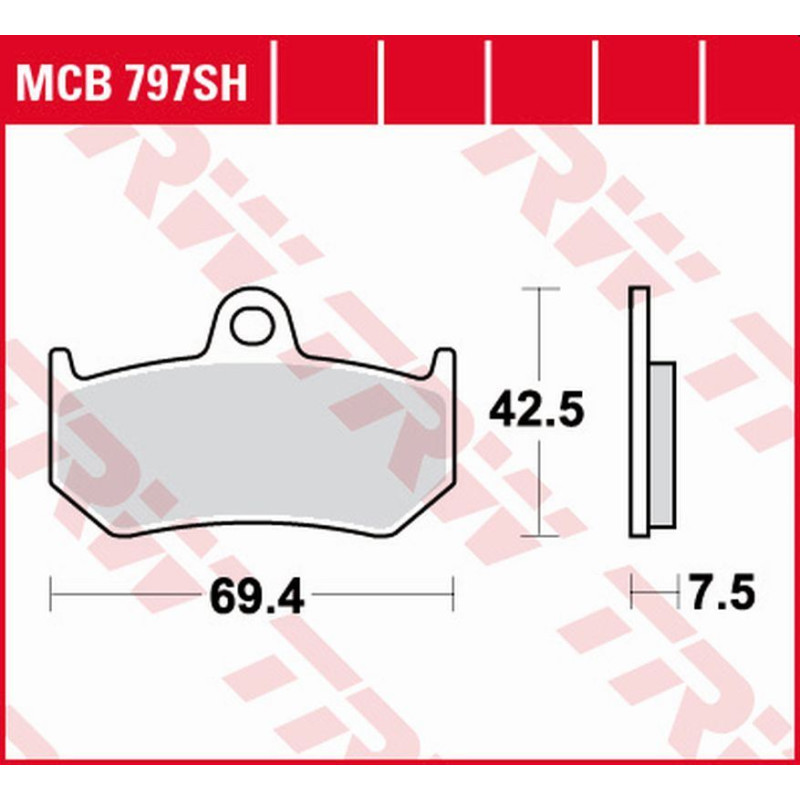 TRW ZF KLOCKI HAMULCOWE KH320 SINTER STREET MV AUGUSTA F4 BRUTALE/STRADA/SPR 750 '00-'05, F3 800RC/RR '16
