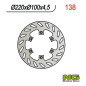 NG TARCZA HAMULCOWA TYŁ KAWASAKI KX 125 '89-'02, KX 250 '92-'95, KDX 200/220, KLX300/650R (220X100X4,5) (6X6,5MM) NG TARCZA HAMULCOWA TYŁ KAWASAKI KX 125 '89-'02, KX 250 '92-'95, KDX 200/220, KLX300/650R (220X100X4,5) (6X6,5MM)