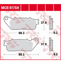 TRW ZF KLOCKI HAMULCOWE KH488 SINTER STREET HONDA VFR 800F '14-, VFR 800X CROSSRUNNER '11-, CB 1000R '08-'16