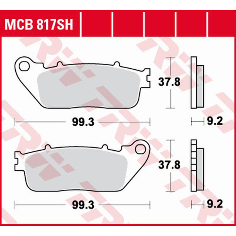 TRW ZF KLOCKI HAMULCOWE KH488 SINTER STREET HONDA VFR 800F '14-, VFR 800X CROSSRUNNER '11-, CB 1000R '08-'16