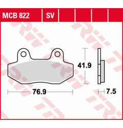 TRW ZF KLOCKI HAMULCOWE KH086 SINTER STREET HYOSUNG GT '03-'17, GV 125 '00-'17, XRX '99-'14, GT 250 '04-'14, GT 650 '04