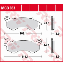 TRW ZF KLOCKI HAMULCOWE KH603 SINTER HONDA NSC 50/110 '12-, PCX 125/150 '10-, KYMCO PEOPLE 125 '16