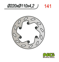 NG TARCZA HAMULCOWA TYŁ KTM / HUSABERG (220X110X4,2) (NG141; NG129; NG9141)
