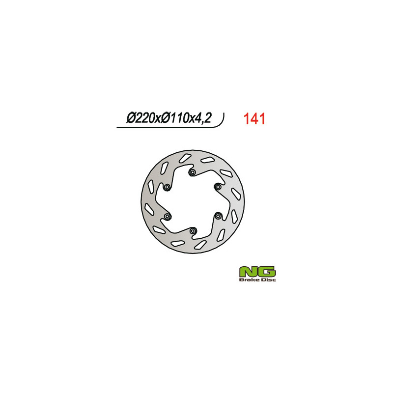 NG TARCZA HAMULCOWA TYŁ KTM / HUSABERG (220X110X4,2) (NG141; NG129; NG9141) NG TARCZA HAMULCOWA TYŁ KTM / HUSABERG (220X110X4,2) (NG141; NG129; NG9141)
