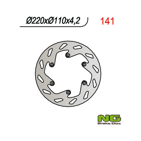 NG TARCZA HAMULCOWA TYŁ KTM / HUSABERG (220X110X4,2) (NG141; NG129; NG9141)