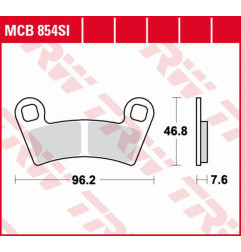 TRW ZF KLOCKI HAMULCOWE KH657 SINTER OFFROAD POLARIS RANGER 400 '10-, 500 '06-, GENERAL 1000 '16