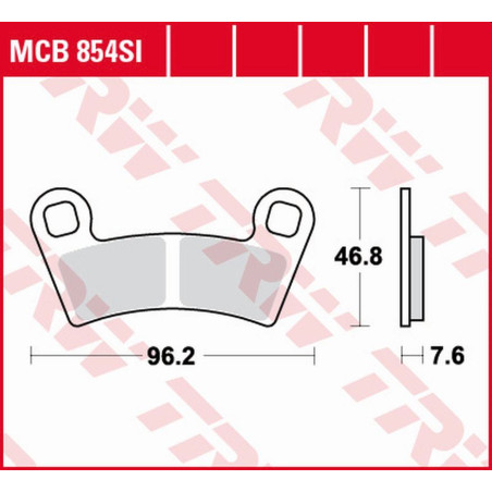 TRW ZF KLOCKI HAMULCOWE KH657 SINTER OFFROAD POLARIS RANGER 400 '10-, 500 '06-, GENERAL 1000 '16