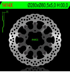 NG TARCZA HAMULCOWA PRZÓD KAWASAKI ZX6R / 6RR / 636 '03-'04 (280X80,5X5,0) (5X10,5MM)