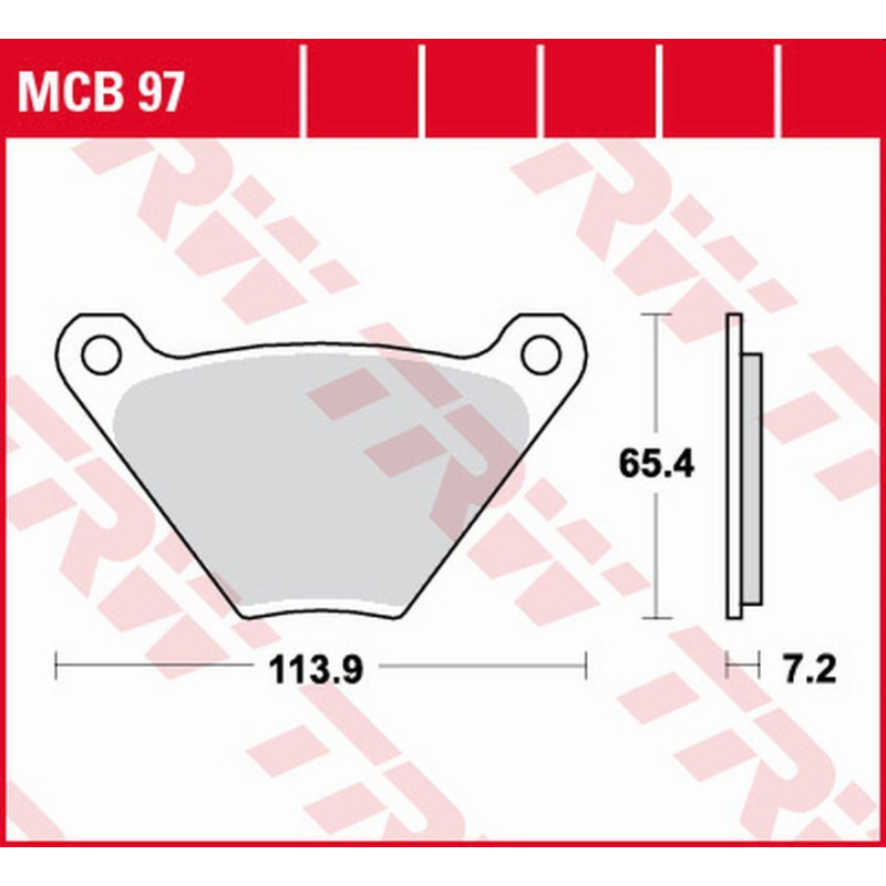 TRW ZF KLOCKI HAMULCOWE KH024/2 ORGANIC HARLEY-DAVIDSON FL/FLH/FLHS 1200, FLH/FXB/FXE/FXEF/FXS 1340 '75-'85 PRZÓD/TYŁ